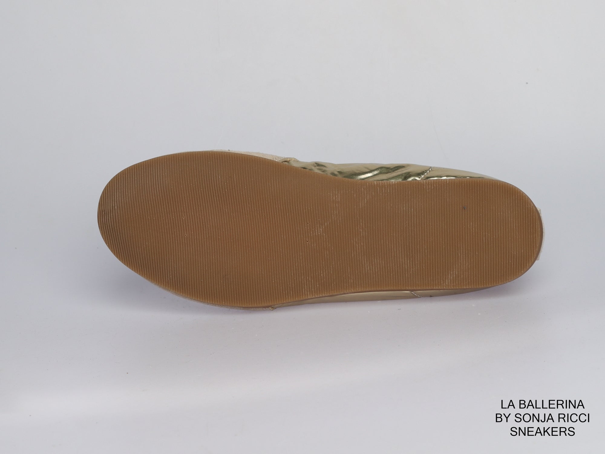 Damen Sneaker Gold aus Veloursleder &amp; Metallic-Leder | LA BALLERINA | Art. W26022