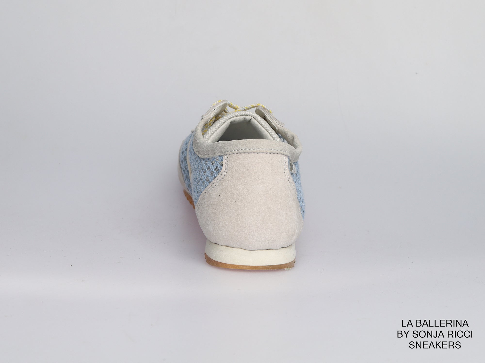 Damen Sneaker aus Veloursleder mit Mesh in Beige | LA BALLERINA | Art. W25924