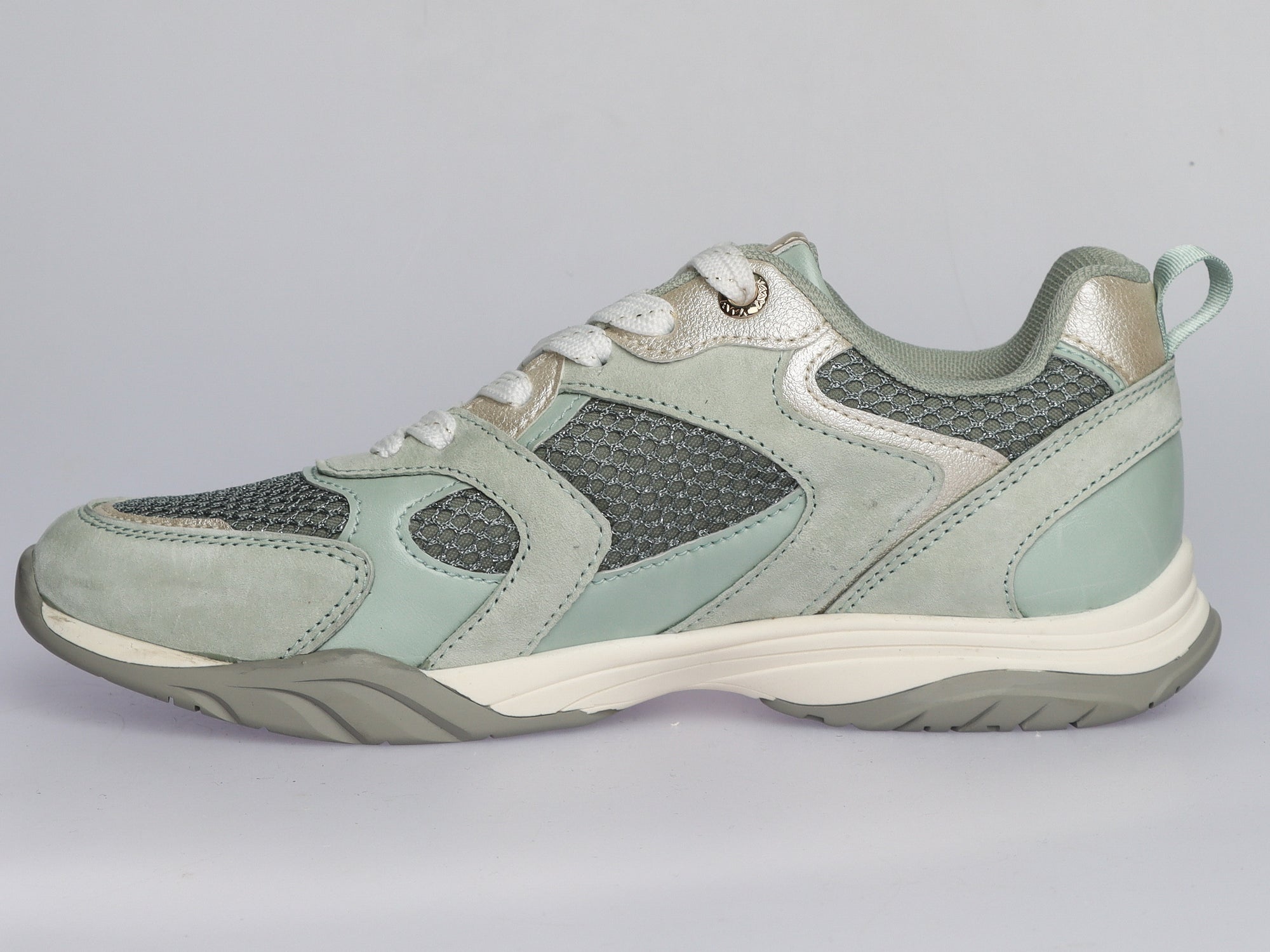 Damen Sneaker aus Veloursleder mit Mesh in Mint | LA BALLERINA | Art. W25956 - La Ballerina