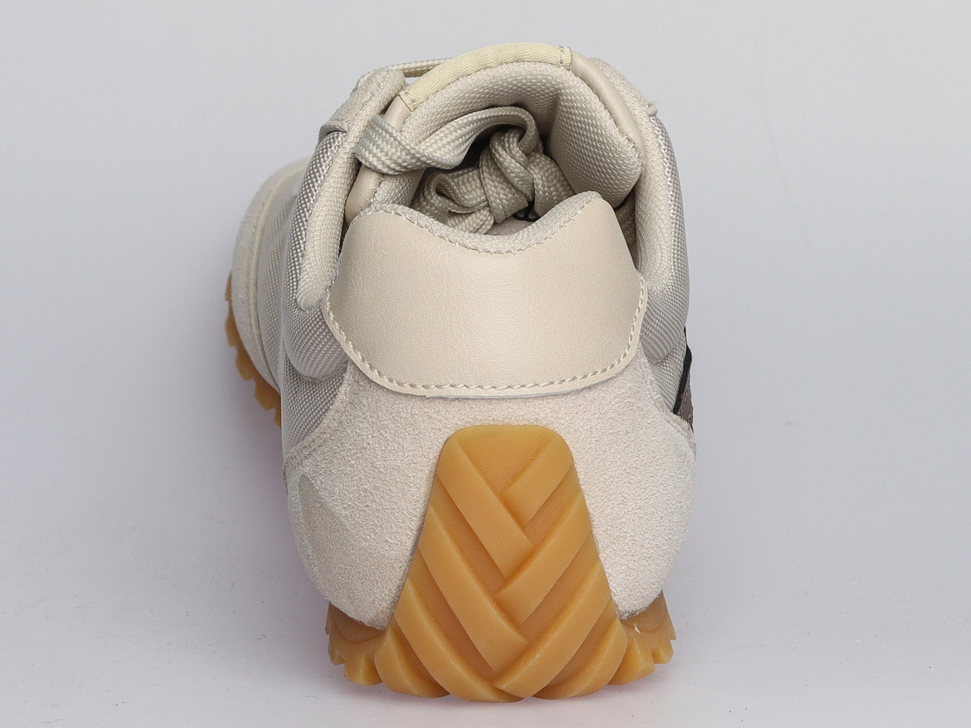 Damen Sneaker aus Veloursleder und Canvas Beige | LA BALLERINA | Art. W25961 - La Ballerina