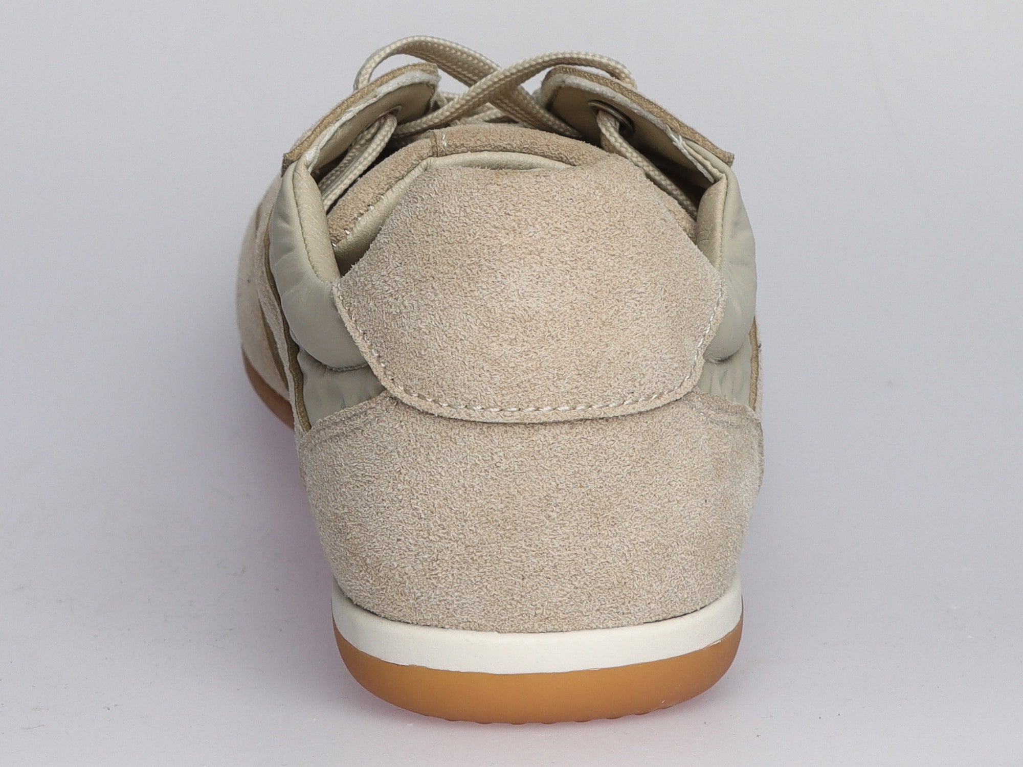 Damen Sneaker aus Veloursleder und Leder Beige | LA BALLERINA | Art. W56639 - La Ballerina
