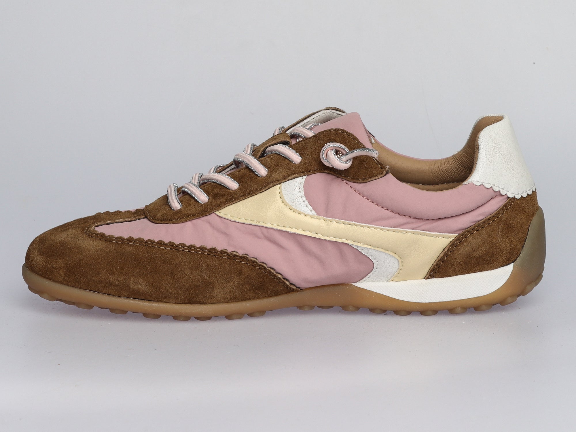 Damen Sneaker aus Veloursleder und Textil in Rosa | LA BALLERINA | Art. W52387 - La Ballerina