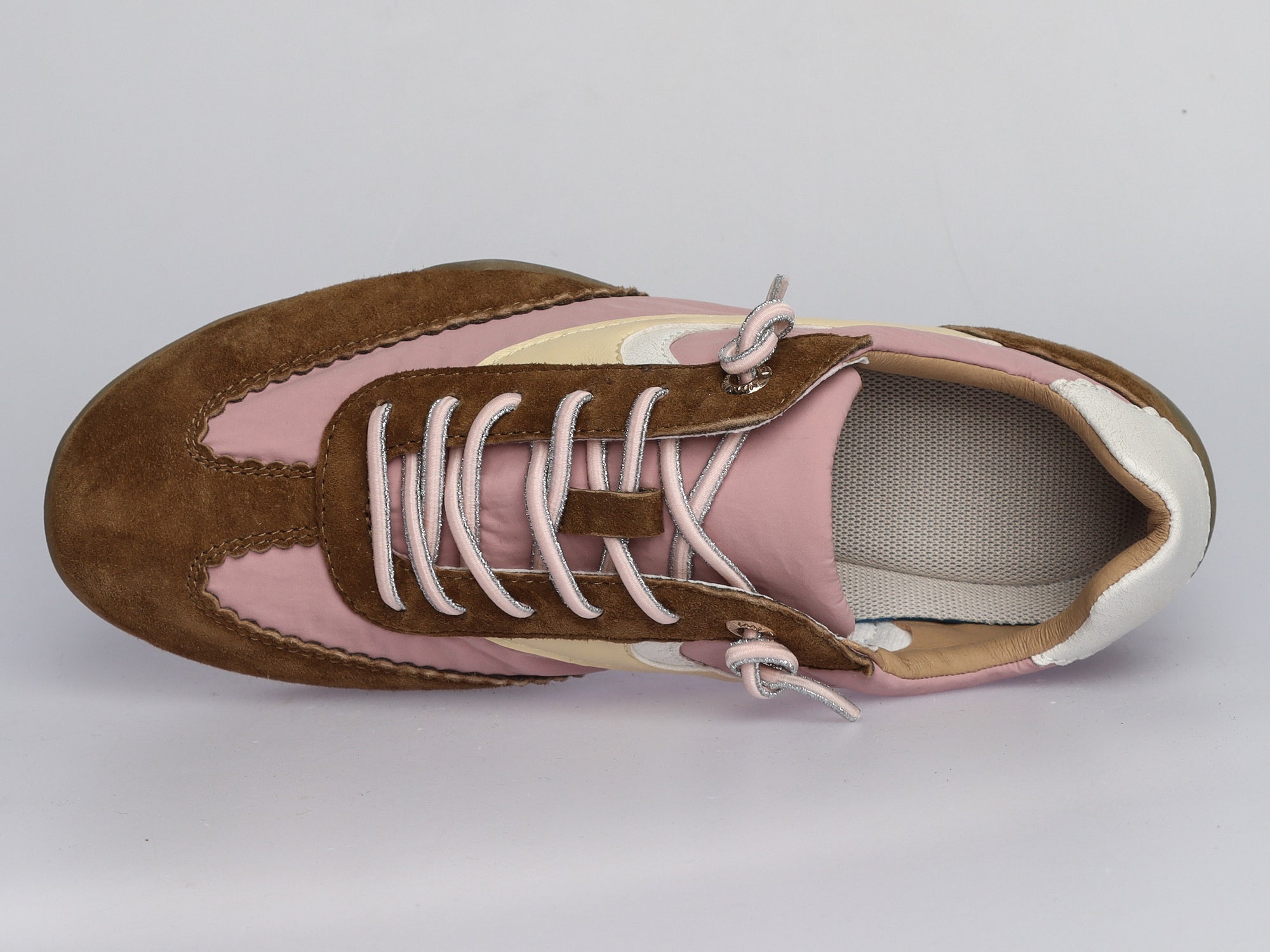 Damen Sneaker aus Veloursleder und Textil in Rosa | LA BALLERINA | Art. W52387 - La Ballerina