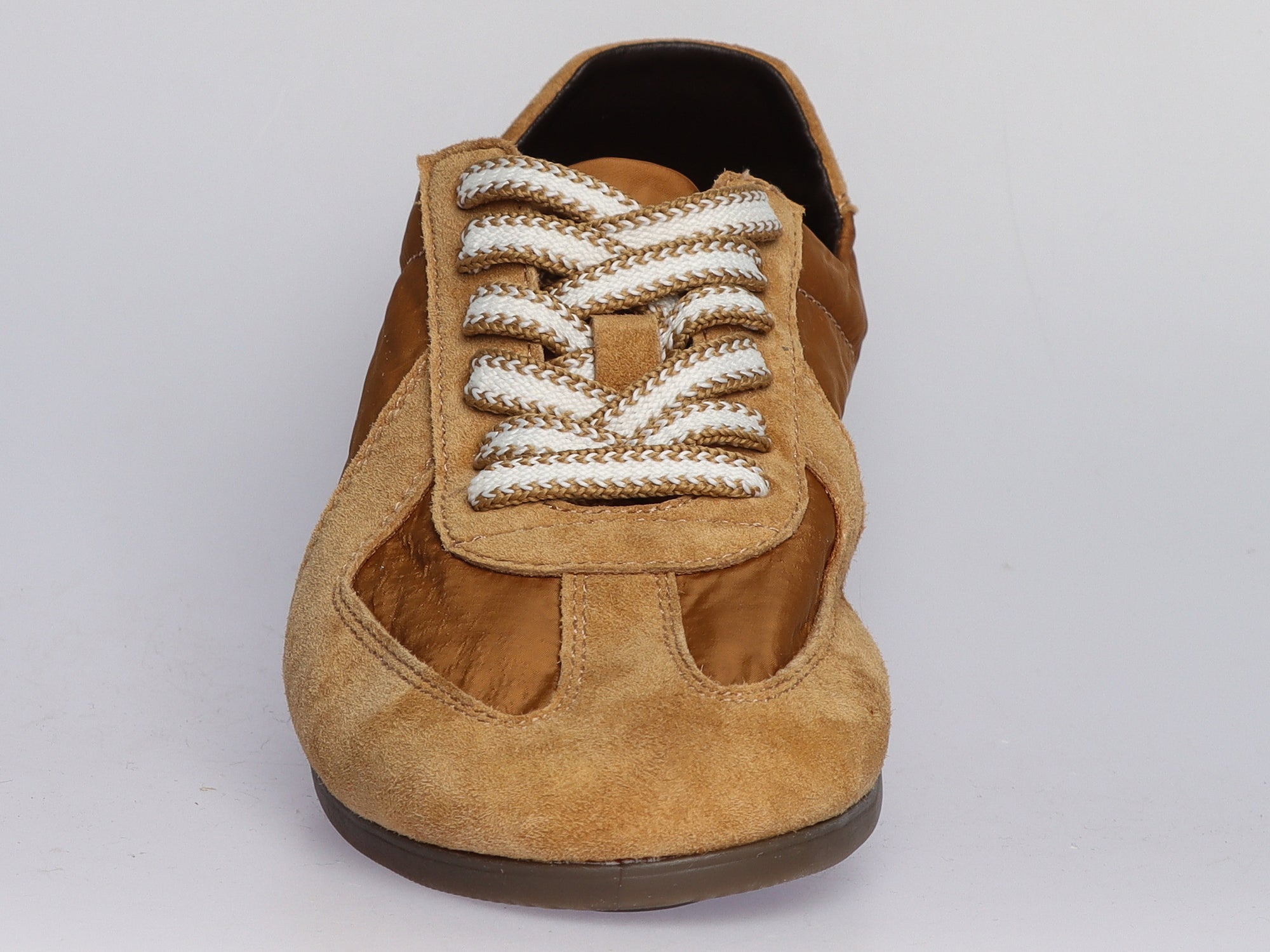 Damen Sneaker aus Veloursleder und Textil in Camel | LA BALLERINA | Art. W52388 - La Ballerina