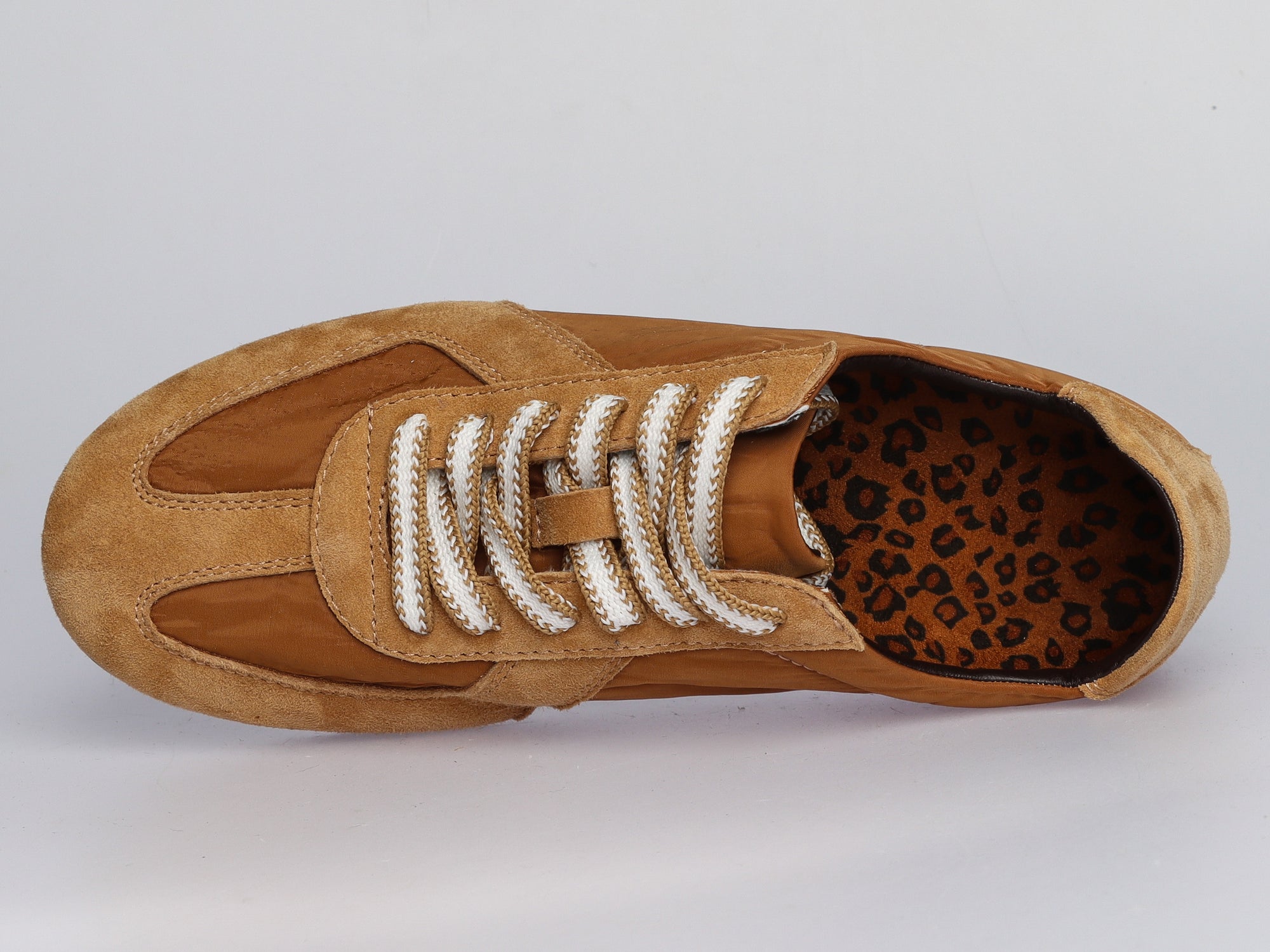 Damen Sneaker aus Veloursleder und Textil in Camel | LA BALLERINA | Art. W52388 - La Ballerina