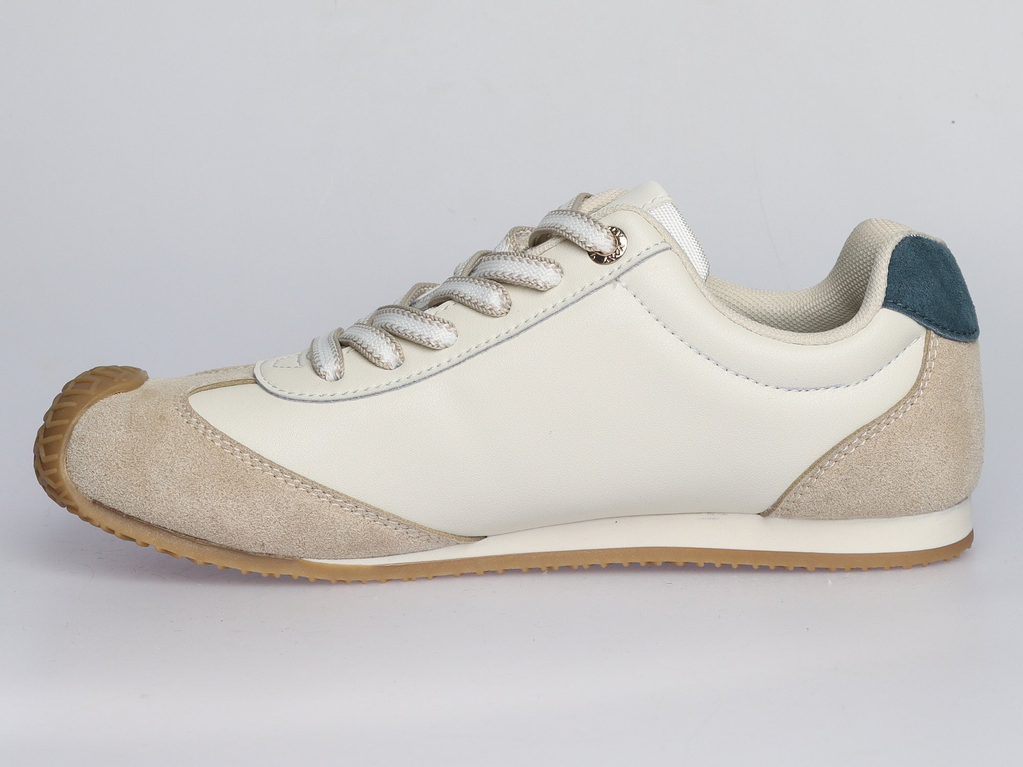 Damen Sneaker aus Veloursleder und Leder in Creme | LA BALLERINA | Art. W52390 - La Ballerina