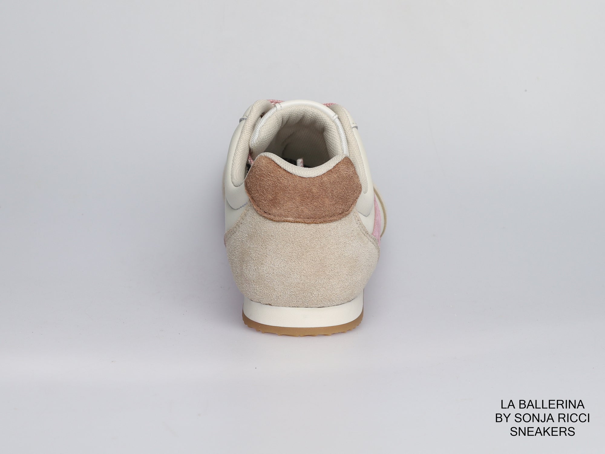 Damen Sneaker aus Veloursleder und Leder in Creme | LA BALLERINA | Art. W52391