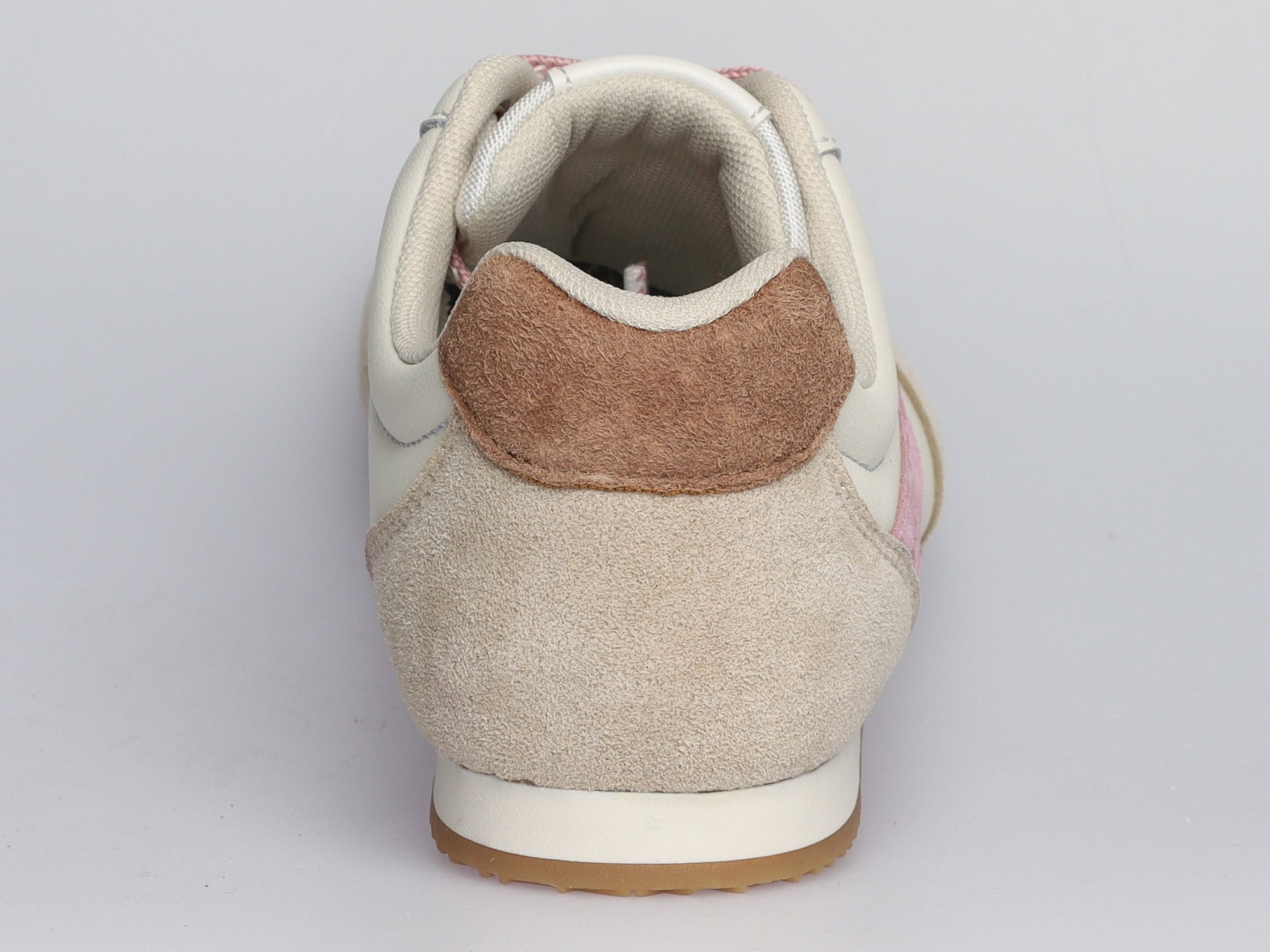 Damen Sneaker aus Veloursleder und Leder in Creme-rosa | LA BALLERINA | Art. W26028 - La Ballerina