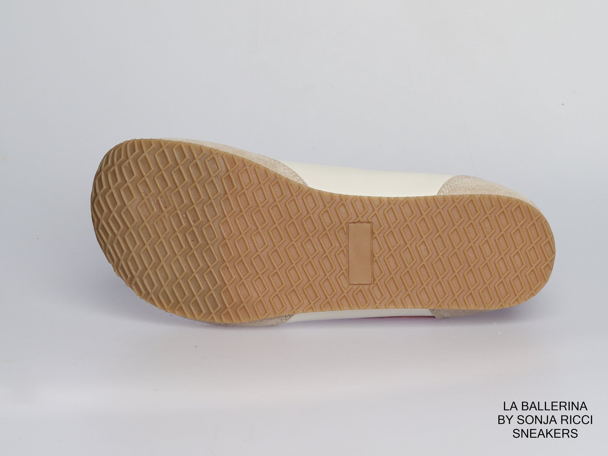 Damen Sneaker aus Veloursleder und Leder in Creme | LA BALLERINA | Art. W52391