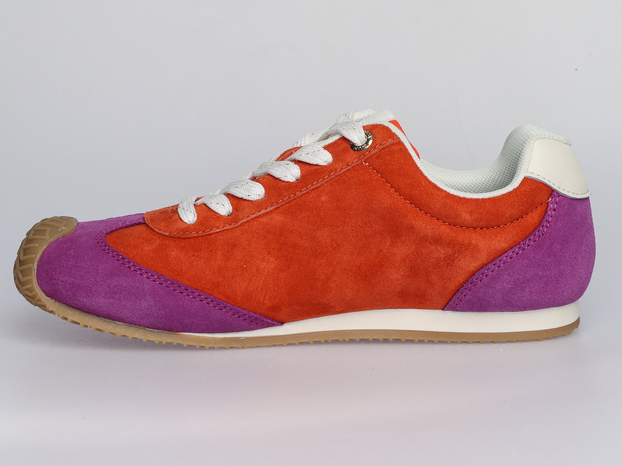 Damen Sneaker aus Veloursleder in Orange und Violett | LA BALLERINA | Art. W26028 - La Ballerina