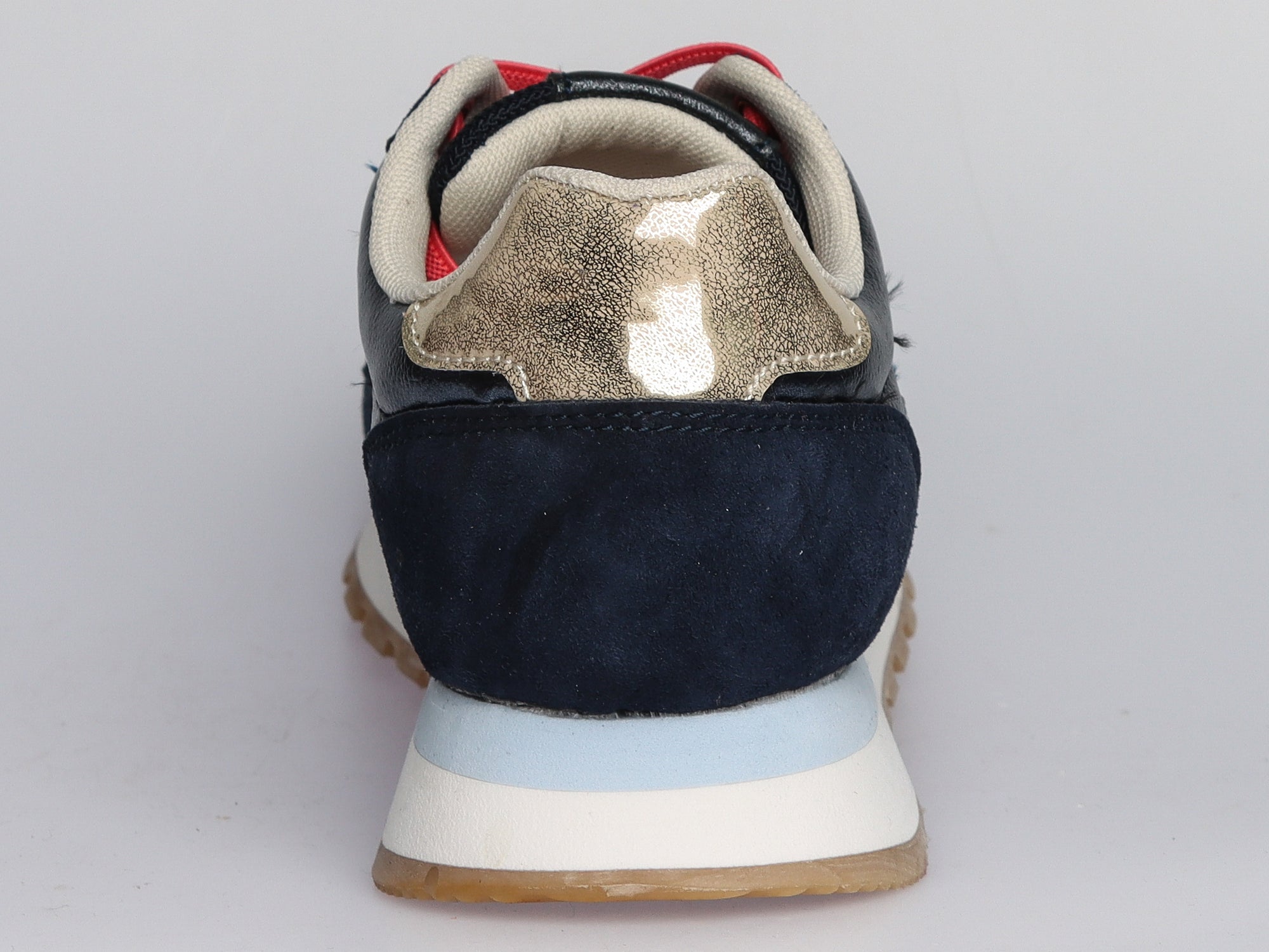 Damen Sneaker aus Veloursleder mit Mesh in Navy | LA BALLERINA | Art. W25956 - La Ballerina