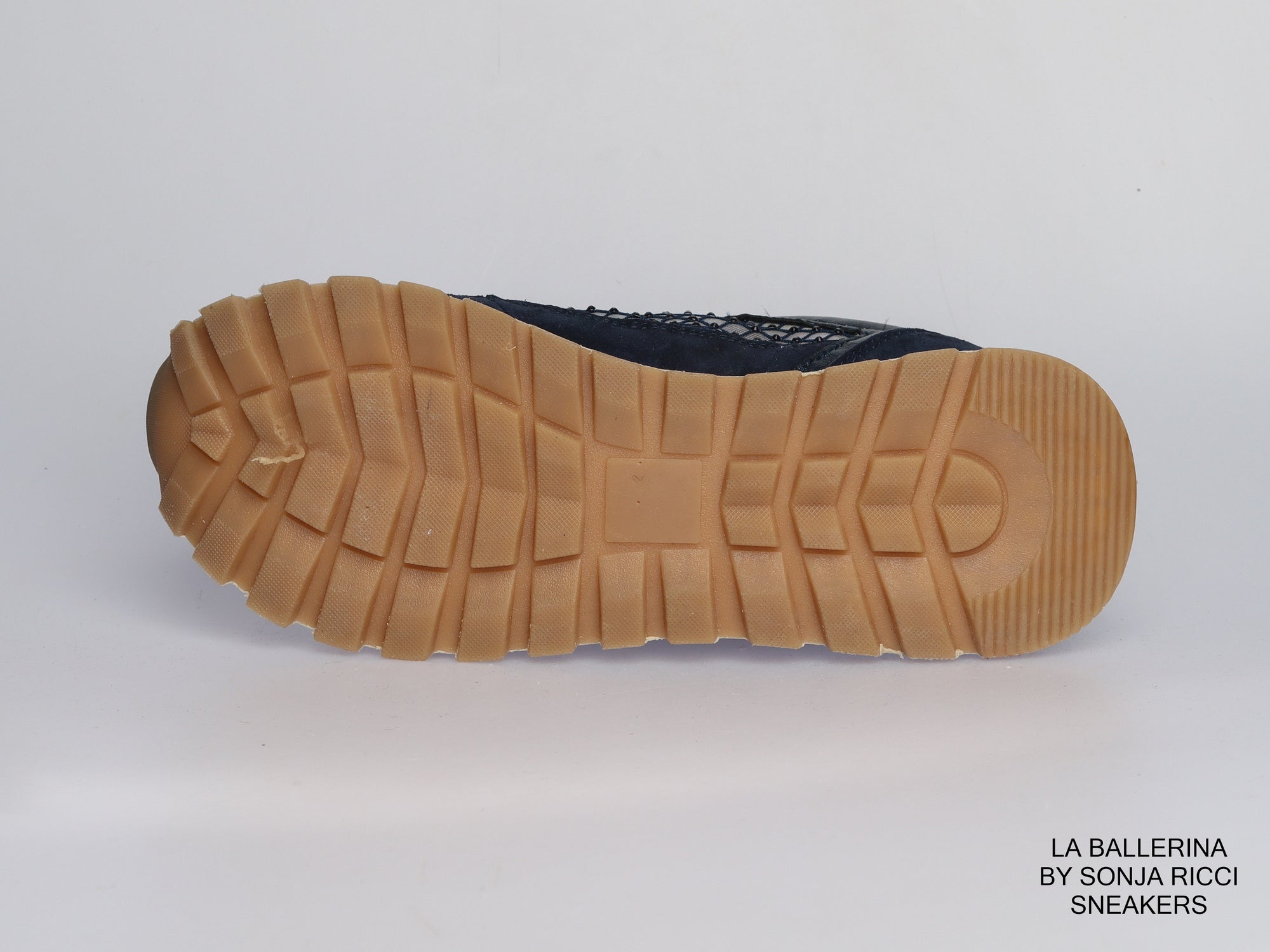 Damen Sneaker aus Veloursleder mit Mesh in Navy | LA BALLERINA | Art. W52393