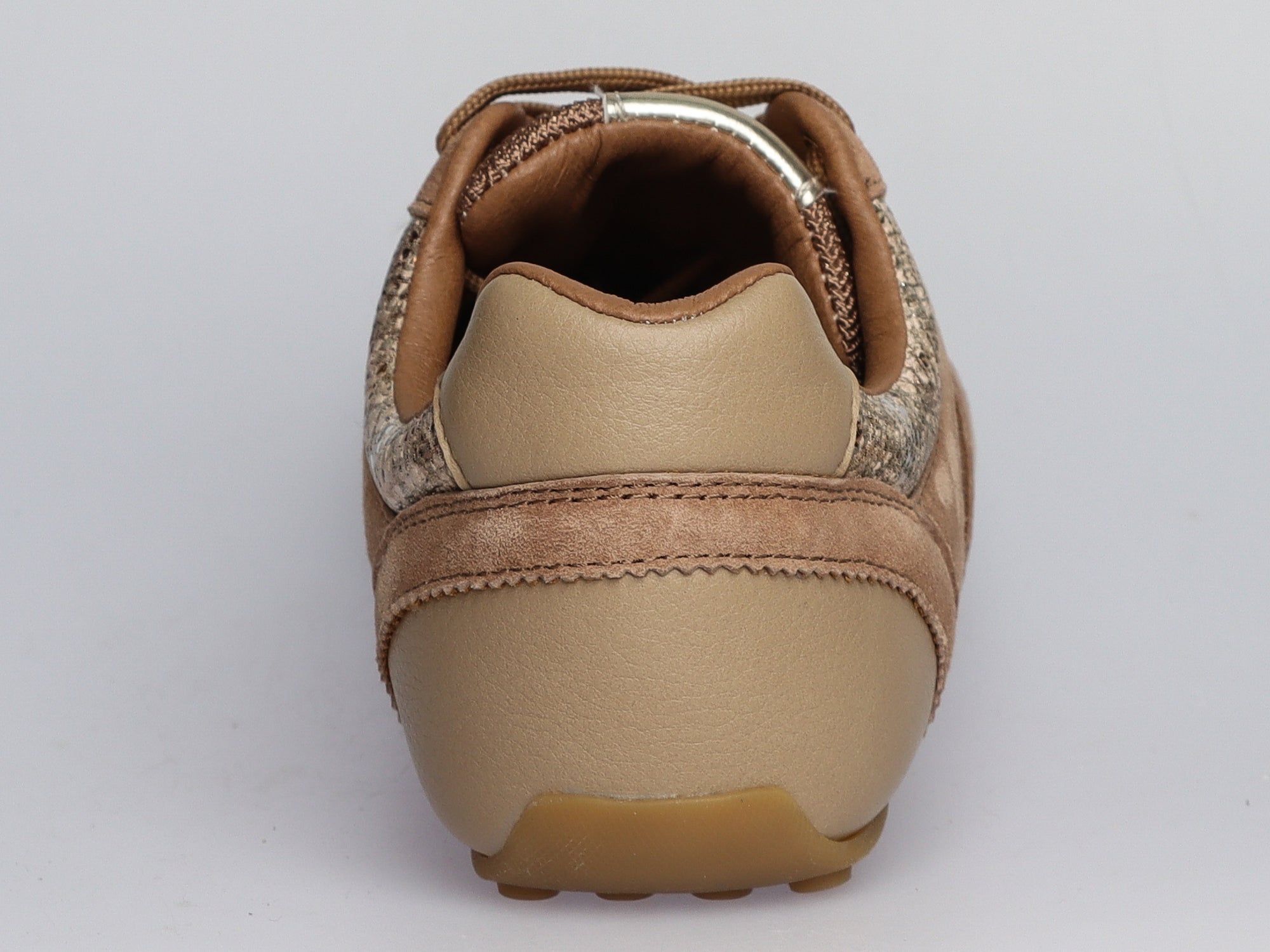 Damen Sneaker aus Veloursleder mit Mesh in Taupe | LA BALLERINA | Art. W52395 - La Ballerina
