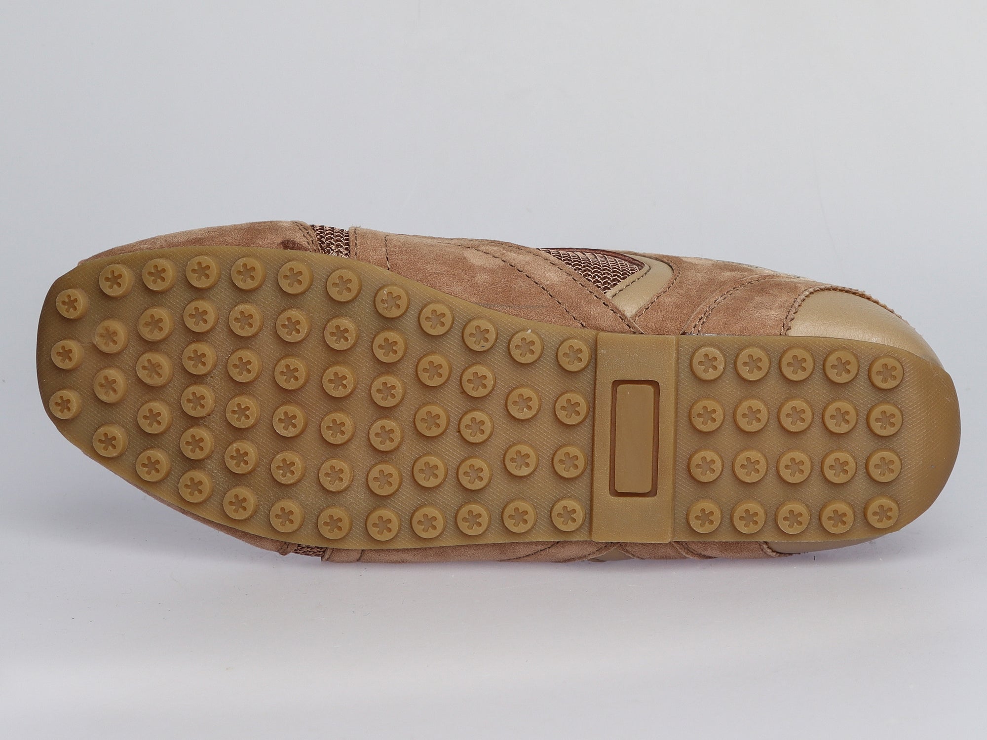 Damen Sneaker aus Veloursleder mit Mesh in Taupe | LA BALLERINA | Art. W52395 - La Ballerina