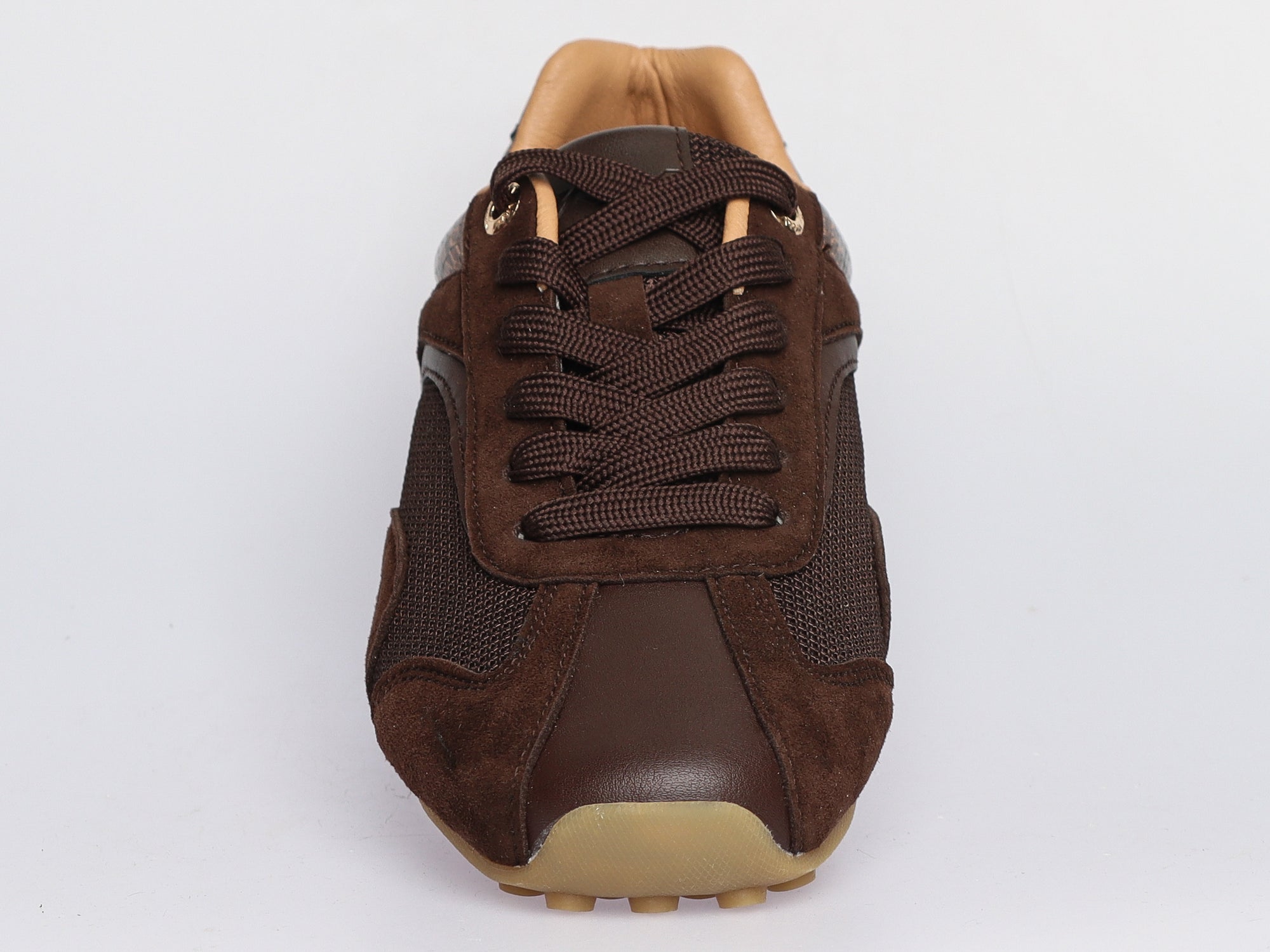 Damen Sneaker aus Veloursleder mit Mesh Braun | LA BALLERINA | Art. W52396 - La Ballerina