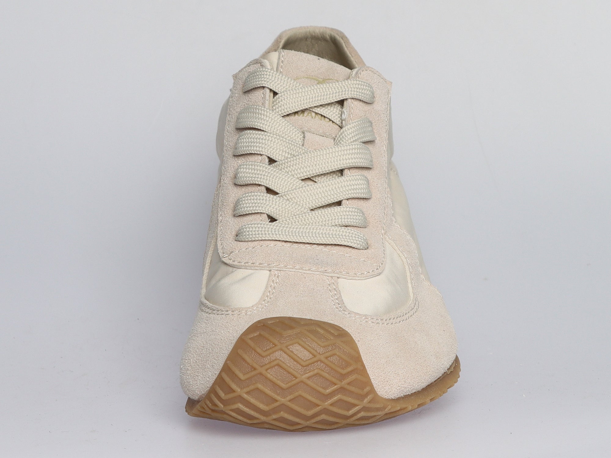 Damen Sneaker aus Veloursleder und Leder Creme | LA BALLERINA | Art. W52397 - La Ballerina