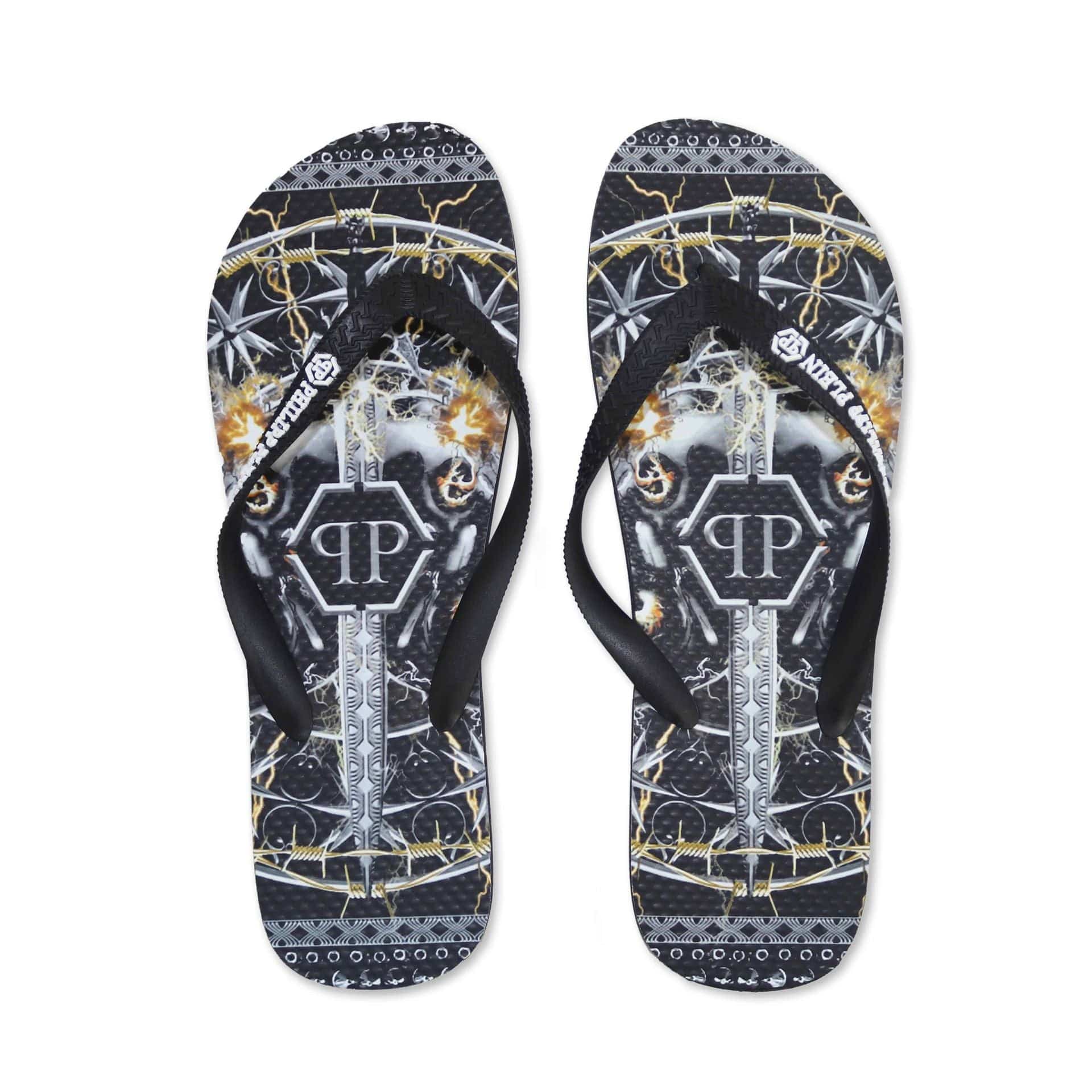 Philip Plein Flip Flops BRD_90199_BLACK-MULTI - La Ballerina